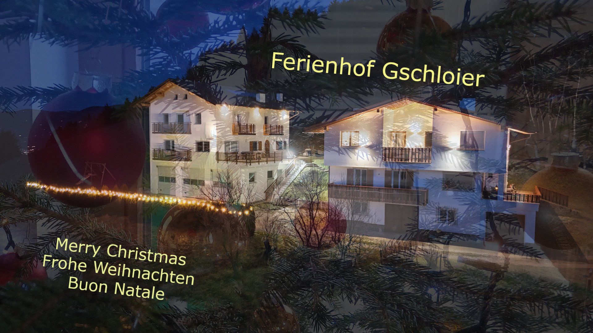 Merry Christmas Ferienhof Gschloier